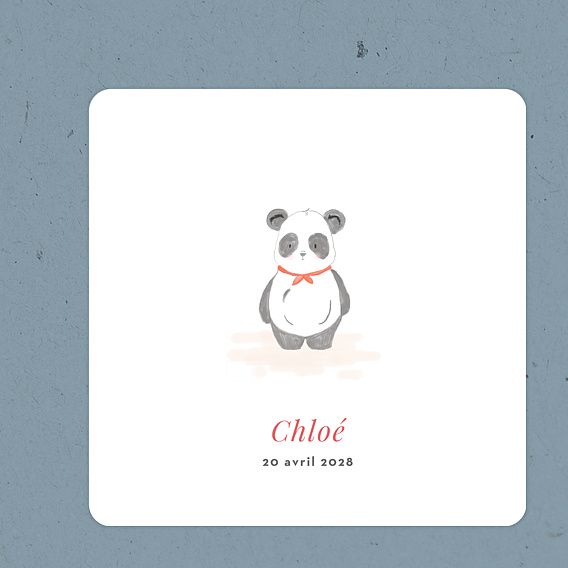 Faire part naissance Baby Panda