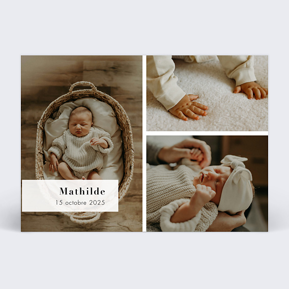 Faire part naissance Bandeau Graphique