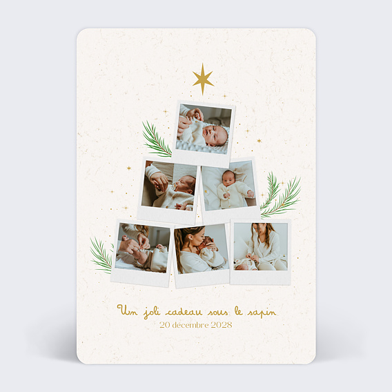 Faire part naissance Bébé Noël