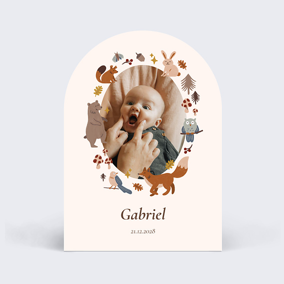 Faire part naissance Bois magique