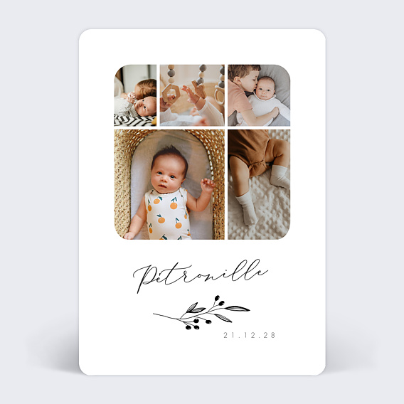 Faire part naissance Bonheur en Photos