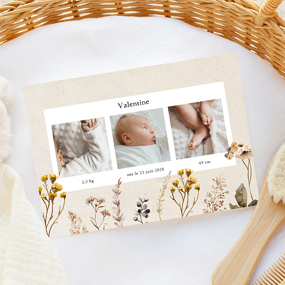 Faire-part naissance Étiquette Kraft – La Crafterie