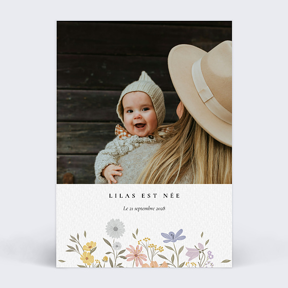Faire part naissance Bucolique