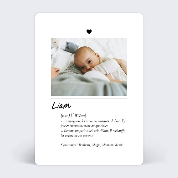 Faire part naissance Définition bébé