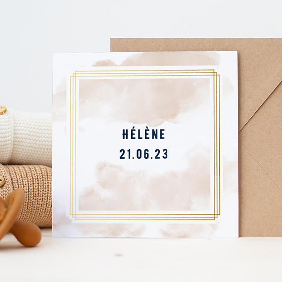 Faire-part de Naissance Dorure Mystique