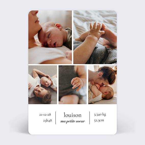 Faire part naissance Éditorial V