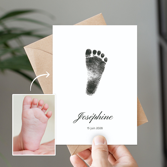 Faire part naissance Empreinte bébé