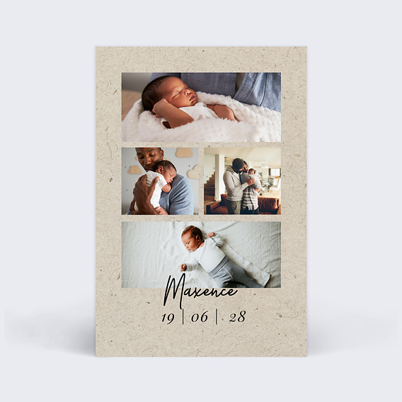 Faire-Part de Naissance Esprit Chiné IV