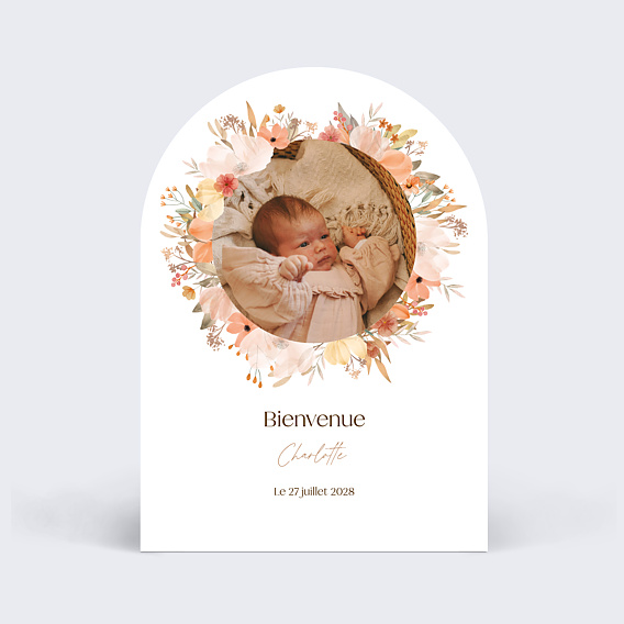 Faire part naissance Flower of fall