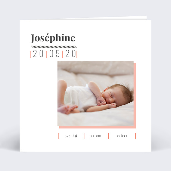 Faire-part Naissance Gravure Chic