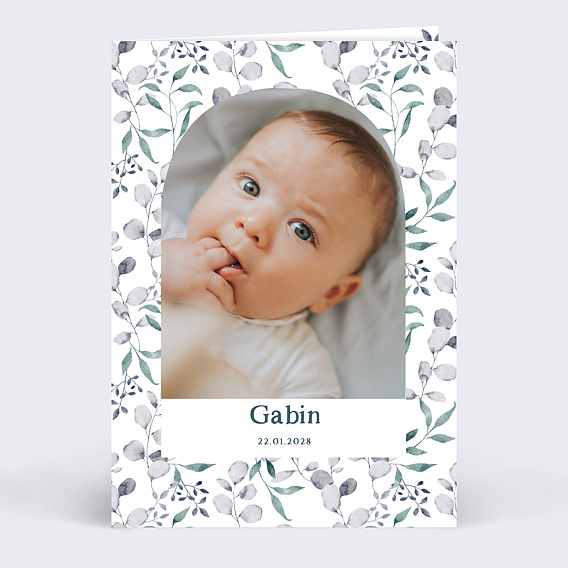Faire part naissance Hiver aquarelle