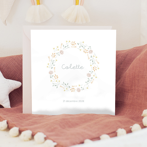 Faire part naissance Jardin Printannier