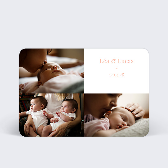 Faire part naissance Joli Multi Jumeaux