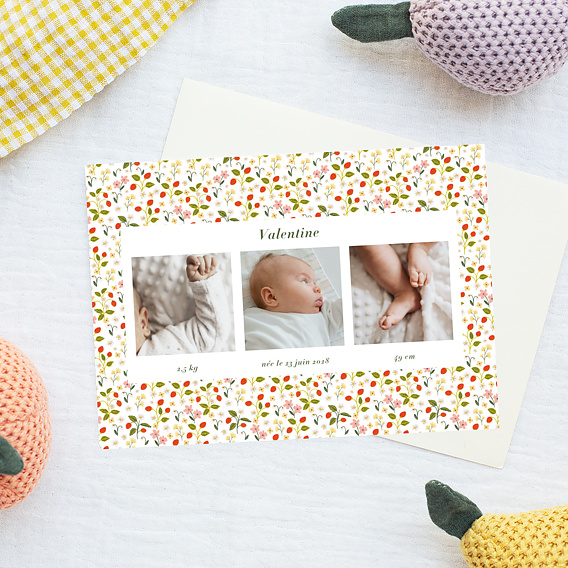 Faire part naissance Liberty Été