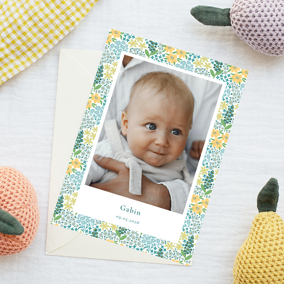 Faire part naissance Liberty Printemps
