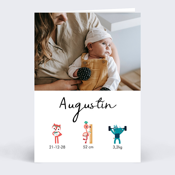 Faire part Naissance Lilliputiens x Popcarte - certificat