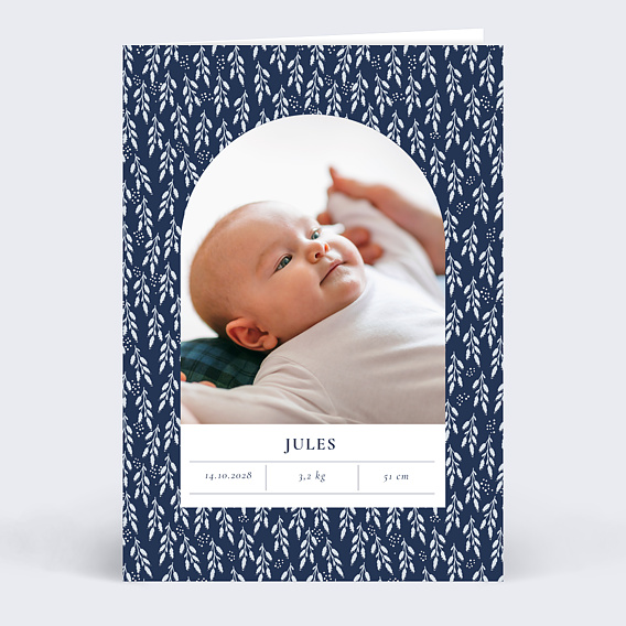 Faire part naissance Liverty Hiver Arche