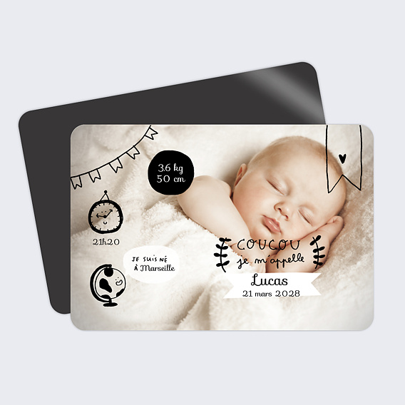Faire part naissance Nouveau né