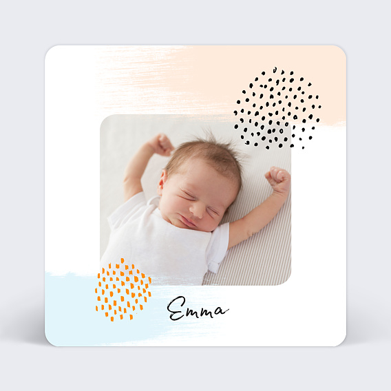 Faire part naissance Pastel