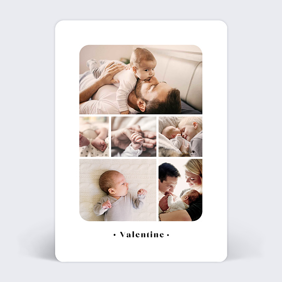 Faire Part Naissance Pele Mele Minimaliste Popcarte