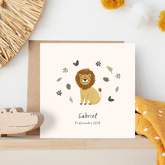Faire part naissance Petit Lion