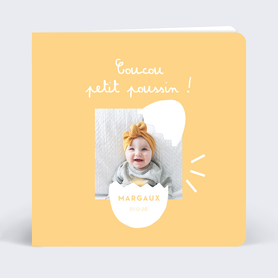 Faire part naissance Petit Poussin
