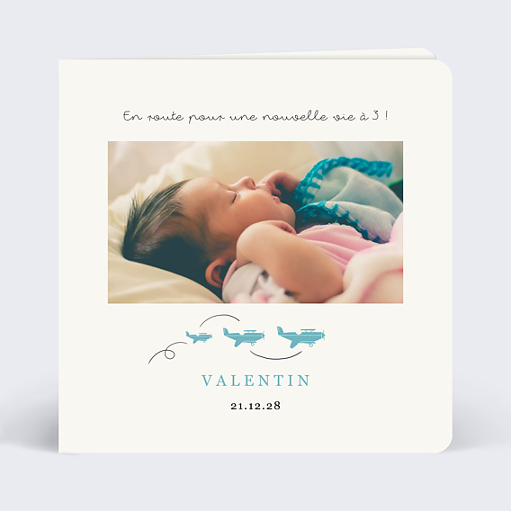 Faire part Naissance Petits Avions