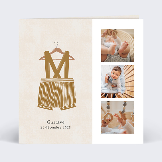 Faire part naissance Petits Vêtements Garçon