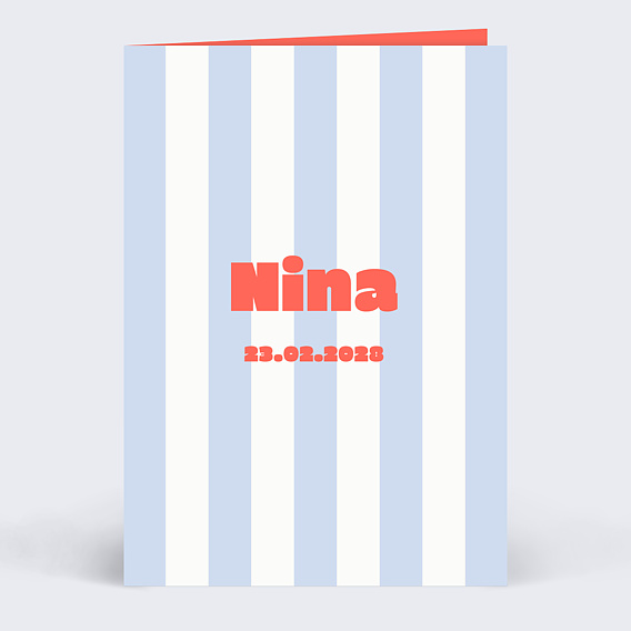 Faire part naissance Rayure nuage