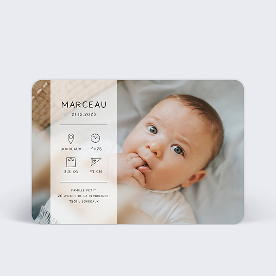 Faire part naissance Bébé d'Amour