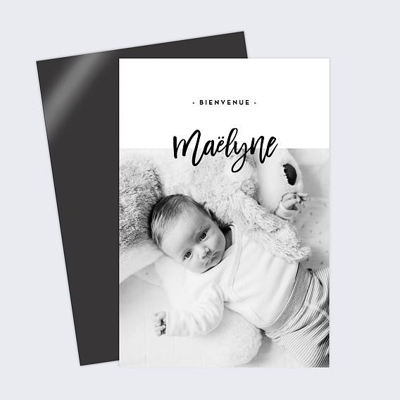 Faire part naissance Belles Lettres Recto