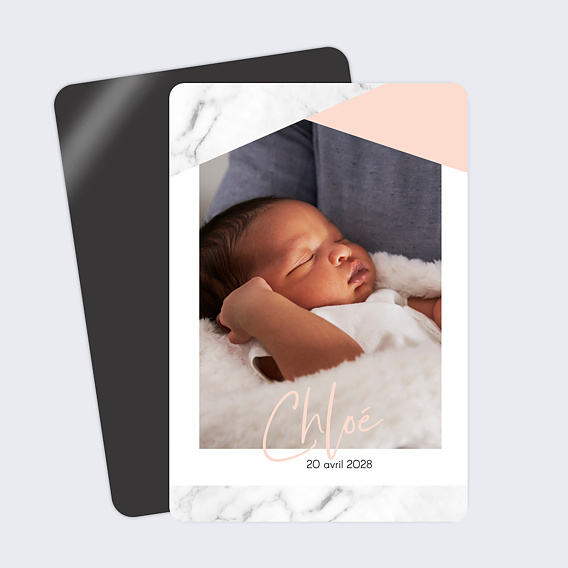 Faire part naissance Marbre