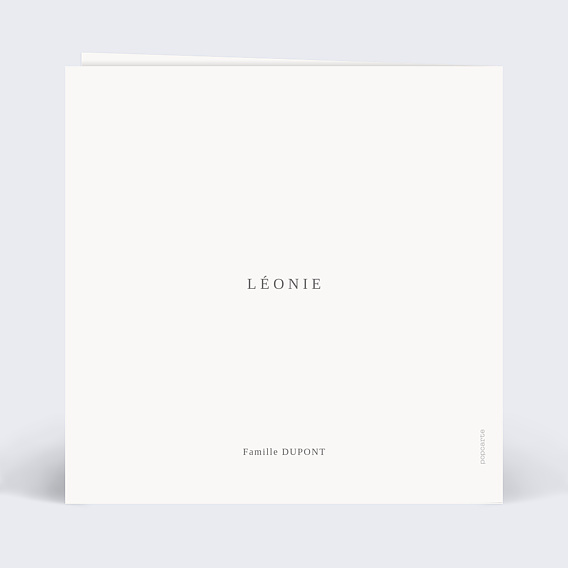 Faire part naissance Bohème rosé Verso