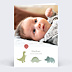Faire-part Naissance Dinosaure Mignon