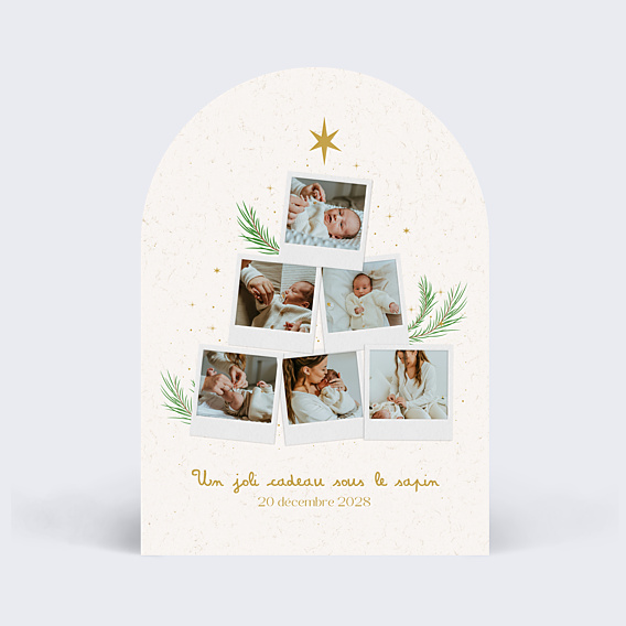 Faire-part Naissance Bébé Noël