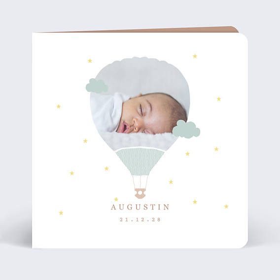 Faire part naissance Rêve de montgolfière