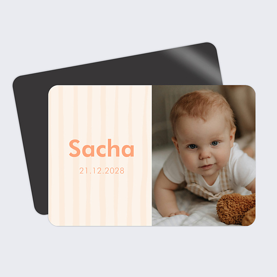 Faire part naissance Rayures douces