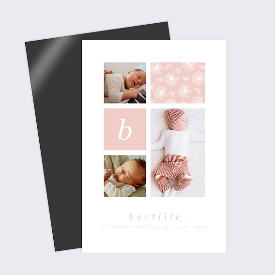 Faire part naissance Poudré Après 1