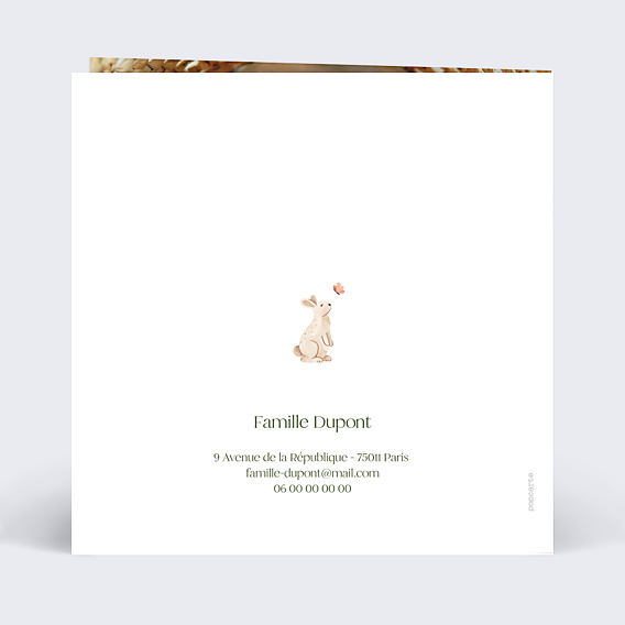 Faire-part Naissance Lettrine Foret