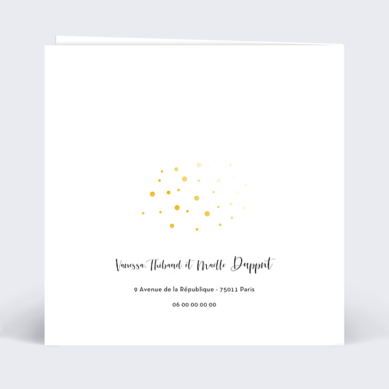Faire-part Naissance Dorure Jolis Pois