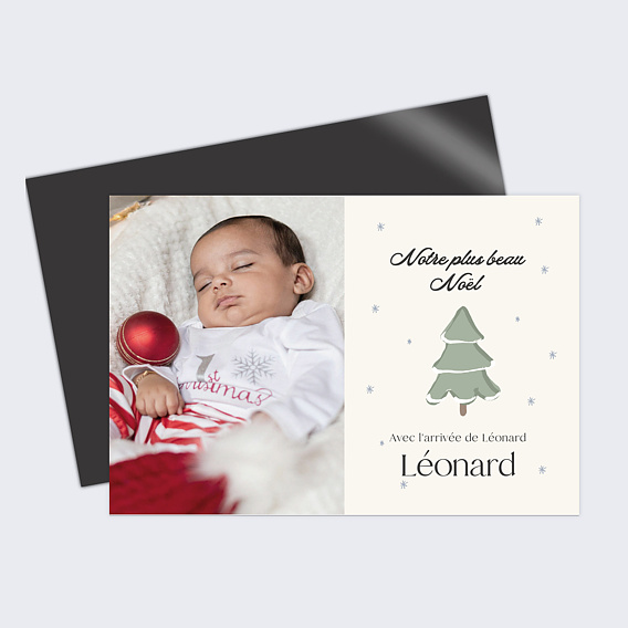Faire part naissance Sapin de Noël