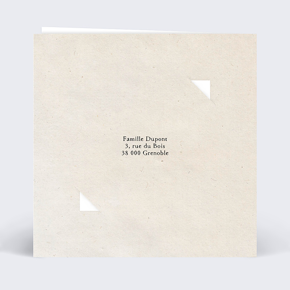 Faire part naissance Bouquet Sauvage Graines Verso