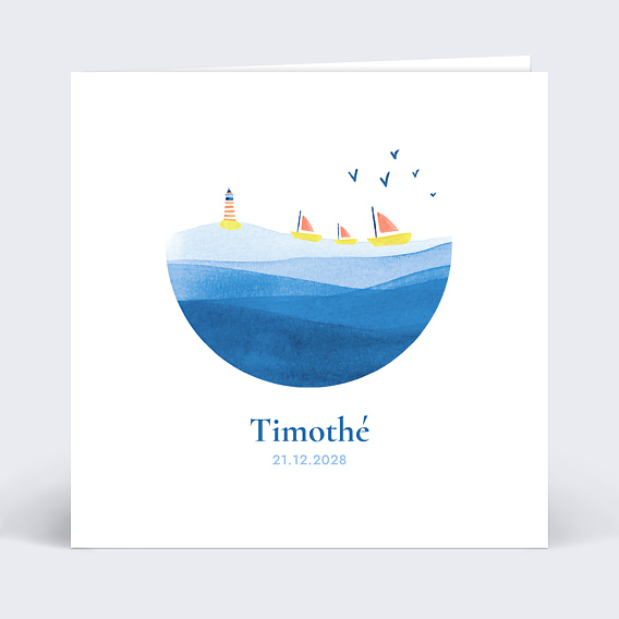 Faire-part Naissance Petits Bateaux