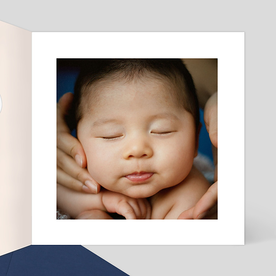 Faire part naissance Découpe Ours Intérieur Droit