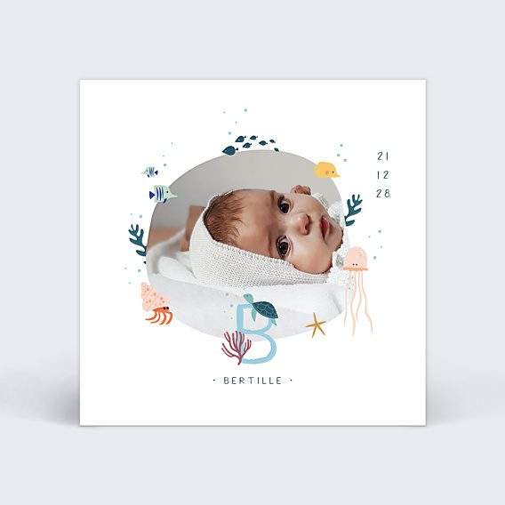 Faire part naissance Sous l'Océan
