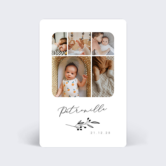 Faire-part Naissance Bonheur en Photos