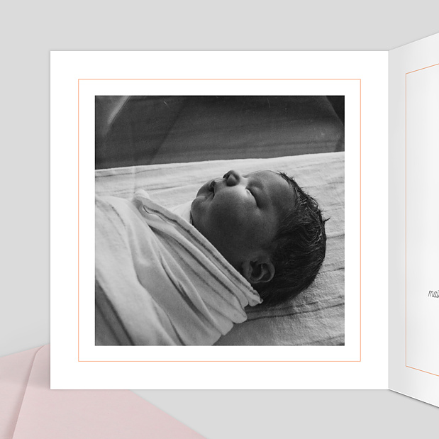 Faire-part de Naissance Petite Crevette Intérieur Gauche