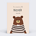 Faire-part Naissance Ours original
