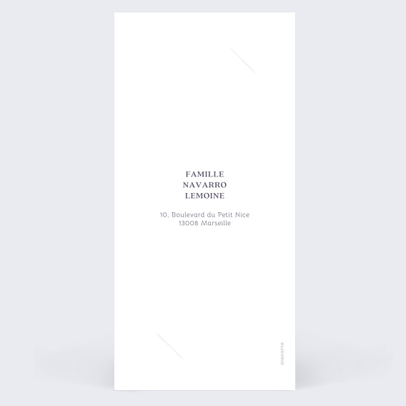 Faire part naissance Pleine Page Verso