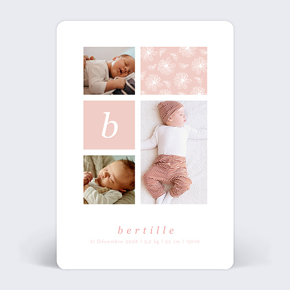 Faire part naissance Poudré
